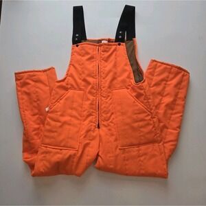 Vintage Empire Insulated Wear Blaze Orange Hunting Bibs XL Made in USA Insulated